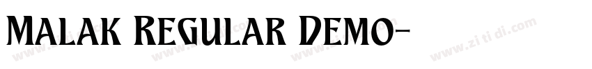 Malak Regular Demo字体转换